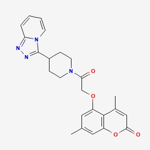 4,7-dimethyl-5-[2-oxo-2-(4-[1,2,4]triazolo[4,3-a]pyridin-3-yl-1-piperidinyl)ethoxy]-2H-chromen-2-one