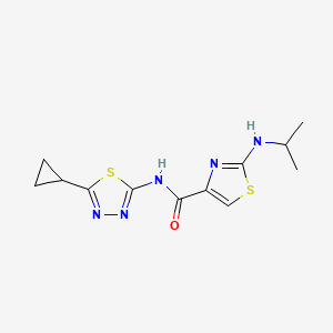 N-[(2E)-5-cyclopropyl-1,3,4-thiadiazol-2(3H)-ylidene]-2-(propan-2-ylamino)-1,3-thiazole-4-carboxamide