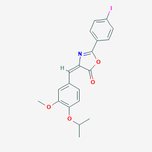 molecular formula C20H18INO4 B450009 2-(4-iodophenyl)-4-(4-isopropoxy-3-methoxybenzylidene)-1,3-oxazol-5(4H)-one 