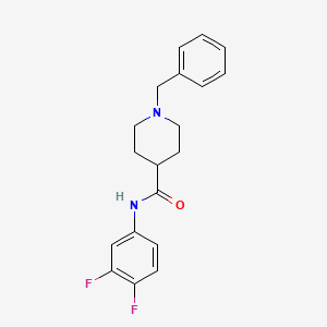 molecular formula C19H20F2N2O B4500091 1-苄基-N-(3,4-二氟苯基)-4-哌啶甲酰胺 