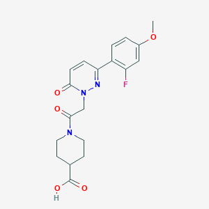 molecular formula C19H20FN3O5 B4500098 1-{[3-(2-fluoro-4-methoxyphenyl)-6-oxopyridazin-1(6H)-yl]acetyl}piperidine-4-carboxylic acid 