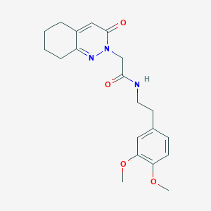 molecular formula C20H25N3O4 B4500106 N~1~-(3,4-dimethoxyphenethyl)-2-[3-oxo-5,6,7,8-tetrahydro-2(3H)-cinnolinyl]acetamide 