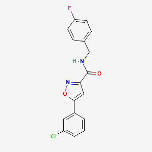 5-(3-chlorophenyl)-N-(4-fluorobenzyl)-3-isoxazolecarboxamide