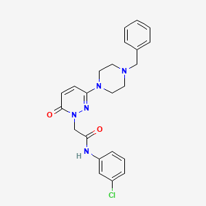 molecular formula C23H24ClN5O2 B4500146 2-[3-(4-苄基-1-哌嗪基)-6-氧代-1(6H)-吡哒嗪基]-N-(3-氯苯基)乙酰胺 