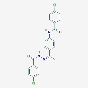 4-chloro-N-{4-[N-(4-chlorobenzoyl)ethanehydrazonoyl]phenyl}benzamide