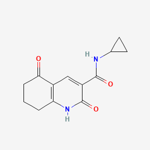 molecular formula C13H14N2O3 B4500195 N-cyclopropyl-2,5-dioxo-1,2,5,6,7,8-hexahydroquinoline-3-carboxamide 