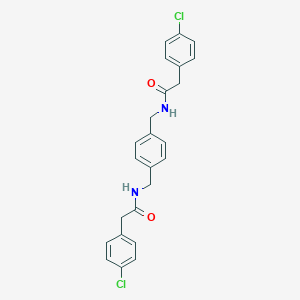 molecular formula C24H22Cl2N2O2 B450022 N,N'-(benzene-1,4-diyldimethanediyl)bis[2-(4-chlorophenyl)acetamide] 