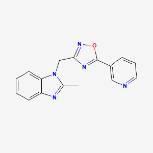 2-methyl-1-{[5-(3-pyridinyl)-1,2,4-oxadiazol-3-yl]methyl}-1H-benzimidazole