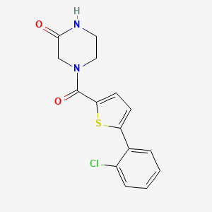 4-{[5-(2-Chlorophenyl)thiophen-2-yl]carbonyl}piperazin-2-one