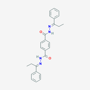 molecular formula C26H26N4O2 B450024 N'~1~,N'~4~-bis(1-phenylpropylidene)terephthalohydrazide 