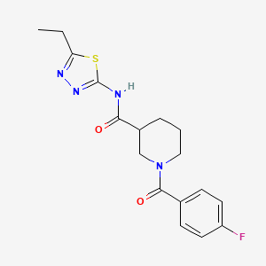 N-(5-ethyl-1,3,4-thiadiazol-2-yl)-1-(4-fluorobenzoyl)piperidine-3-carboxamide