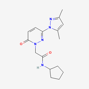 N-cyclopentyl-2-(3-(3,5-dimethyl-1H-pyrazol-1-yl)-6-oxopyridazin-1(6H)-yl)acetamide