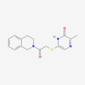 1-(3,4-dihydroisoquinolin-2(1H)-yl)-2-[(6-hydroxy-5-methylpyrazin-2-yl)sulfanyl]ethanone