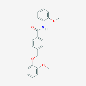 molecular formula C22H21NO4 B450026 4-[(2-methoxyphenoxy)methyl]-N-(2-methoxyphenyl)benzamide 