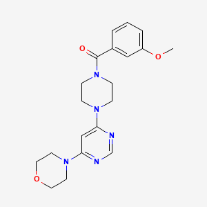 molecular formula C20H25N5O3 B4500262 4-{6-[4-(3-methoxybenzoyl)-1-piperazinyl]-4-pyrimidinyl}morpholine 