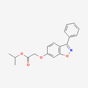 molecular formula C18H17NO4 B4500269 Isopropyl 2-[(3-phenyl-1,2-benzisoxazol-6-yl)oxy]acetate 