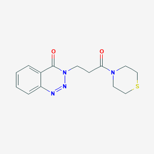 3-[3-oxo-3-(4-thiomorpholinyl)propyl]-1,2,3-benzotriazin-4(3H)-one