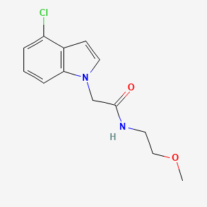 molecular formula C13H15ClN2O2 B4500309 2-(4-chloro-1H-indol-1-yl)-N-(2-methoxyethyl)acetamide 