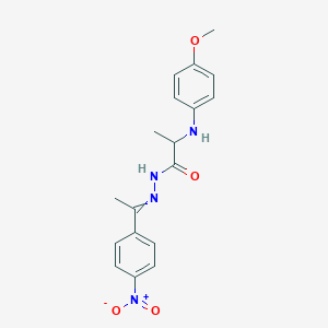 N'-(1-{4-nitrophenyl}ethylidene)-2-(4-methoxyanilino)propanohydrazide