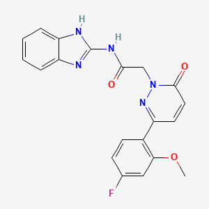 N-(1,3-dihydro-2H-benzimidazol-2-ylidene)-2-[3-(4-fluoro-2-methoxyphenyl)-6-oxopyridazin-1(6H)-yl]acetamide