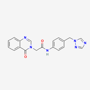 2-(4-oxoquinazolin-3(4H)-yl)-N-[4-(1H-1,2,4-triazol-1-ylmethyl)phenyl]acetamide