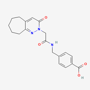 4-({[(3-oxo-3,5,6,7,8,9-hexahydro-2H-cyclohepta[c]pyridazin-2-yl)acetyl]amino}methyl)benzoic acid