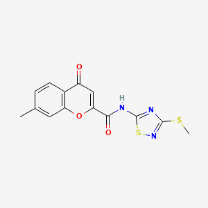 7-methyl-N-[3-(methylthio)-1,2,4-thiadiazol-5-yl]-4-oxo-4H-chromene-2-carboxamide