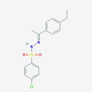 molecular formula C16H17ClN2O2S B450033 4-chloro-N'-[1-(4-ethylphenyl)ethylidene]benzenesulfonohydrazide 