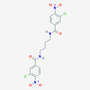 3-chloro-N-[4-({3-chloro-4-nitrobenzoyl}amino)butyl]-4-nitrobenzamide