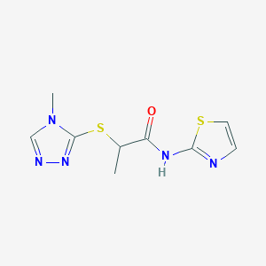 2-[(4-methyl-4H-1,2,4-triazol-3-yl)thio]-N-1,3-thiazol-2-ylpropanamide