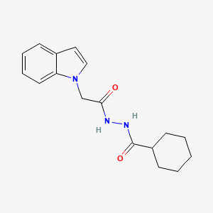 N'-[2-(1H-indol-1-yl)acetyl]cyclohexanecarbohydrazide