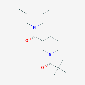 1-(2,2-dimethylpropanoyl)-N,N-dipropylpiperidine-3-carboxamide