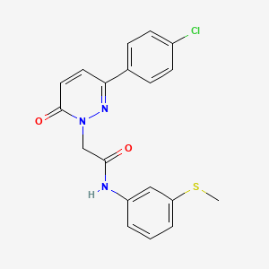 molecular formula C19H16ClN3O2S B4500372 2-[3-(4-chlorophenyl)-6-oxopyridazin-1(6H)-yl]-N-[3-(methylsulfanyl)phenyl]acetamide 