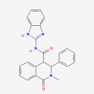 N-(1H-benzo[d]imidazol-2-yl)-2-methyl-1-oxo-3-phenyl-1,2,3,4-tetrahydroisoquinoline-4-carboxamide