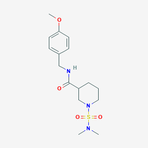 molecular formula C16H25N3O4S B4500377 1-[(二甲氨基)磺酰基]-N-(4-甲氧基苄基)-3-哌啶甲酰胺 