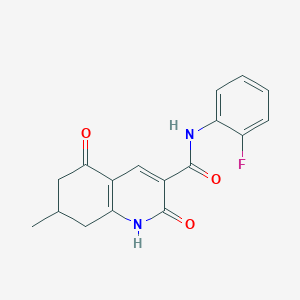 N-(2-fluorophenyl)-7-methyl-2,5-dioxo-1,2,5,6,7,8-hexahydroquinoline-3-carboxamide