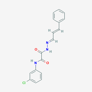 N-(3-chlorophenyl)-2-oxo-2-[2-(3-phenyl-2-propenylidene)hydrazino]acetamide