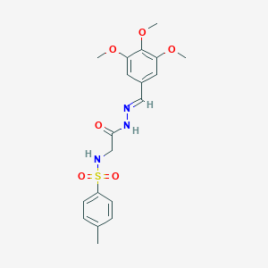 4-methyl-N-{2-oxo-2-[2-(3,4,5-trimethoxybenzylidene)hydrazino]ethyl}benzenesulfonamide