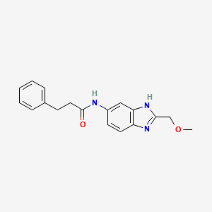 N-[2-(methoxymethyl)-1H-benzimidazol-5-yl]-3-phenylpropanamide