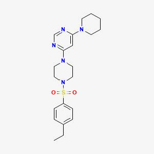 molecular formula C21H29N5O2S B4500411 4-{4-[(4-ethylphenyl)sulfonyl]-1-piperazinyl}-6-(1-piperidinyl)pyrimidine 