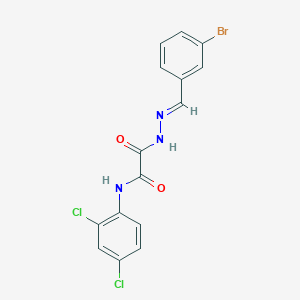 molecular formula C15H10BrCl2N3O2 B450043 2-[2-(3-bromobenzylidene)hydrazino]-N-(2,4-dichlorophenyl)-2-oxoacetamide 
