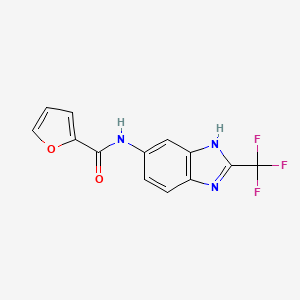 N-[2-(trifluoromethyl)-1H-benzimidazol-5-yl]furan-2-carboxamide