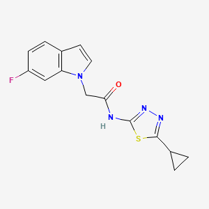 N-(5-cyclopropyl-1,3,4-thiadiazol-2-yl)-2-(6-fluoro-1H-indol-1-yl)acetamide