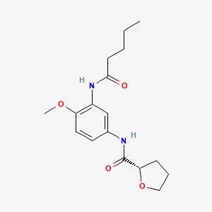 molecular formula C17H24N2O4 B4500479 (2S)-N-[4-methoxy-3-(pentanoylamino)phenyl]tetrahydrofuran-2-carboxamide 