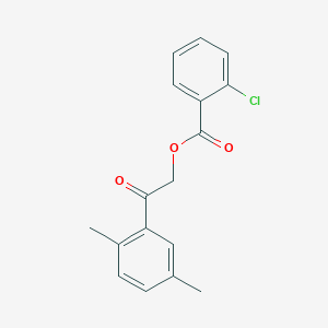 molecular formula C17H15ClO3 B450049 2-(2,5-Dimethylphenyl)-2-oxoethyl 2-chlorobenzoate 