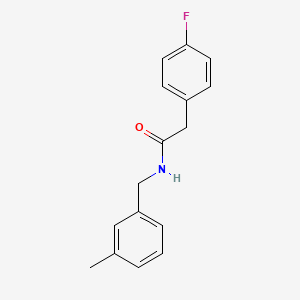 molecular formula C16H16FNO B4500497 2-(4-fluorophenyl)-N-(3-methylbenzyl)acetamide 