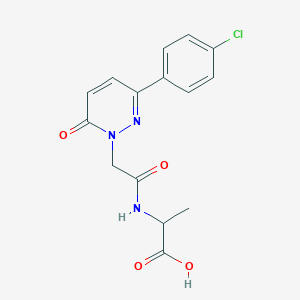 molecular formula C15H14ClN3O4 B4500507 N-{[3-(4-chlorophenyl)-6-oxo-1(6H)-pyridazinyl]acetyl}alanine 