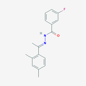 molecular formula C17H17FN2O B450051 N'-[1-(2,4-dimethylphenyl)ethylidene]-3-fluorobenzohydrazide 
