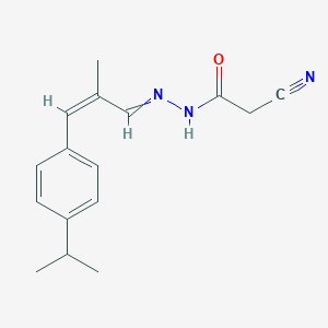 molecular formula C16H19N3O B450053 2-cyano-N'-[3-(4-isopropylphenyl)-2-methyl-2-propenylidene]acetohydrazide 