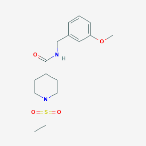 1-(ethylsulfonyl)-N-(3-methoxybenzyl)piperidine-4-carboxamide